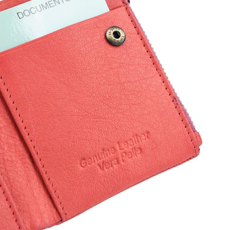 Laura Biagiotti Women's Genuine Leather Wallet, Perforated with Geometric Pattern, Small and Compact, With Box — view 39