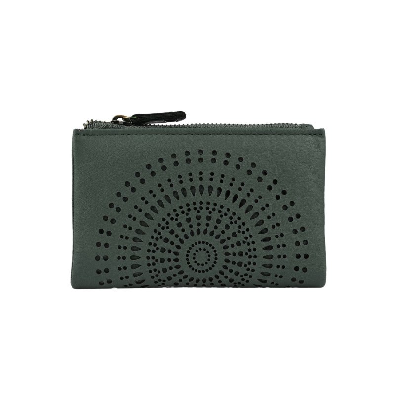 Laura Biagiotti Women's Genuine Leather Wallet, Perforated with Geometric Pattern, Small and Compact, With Box — view 41