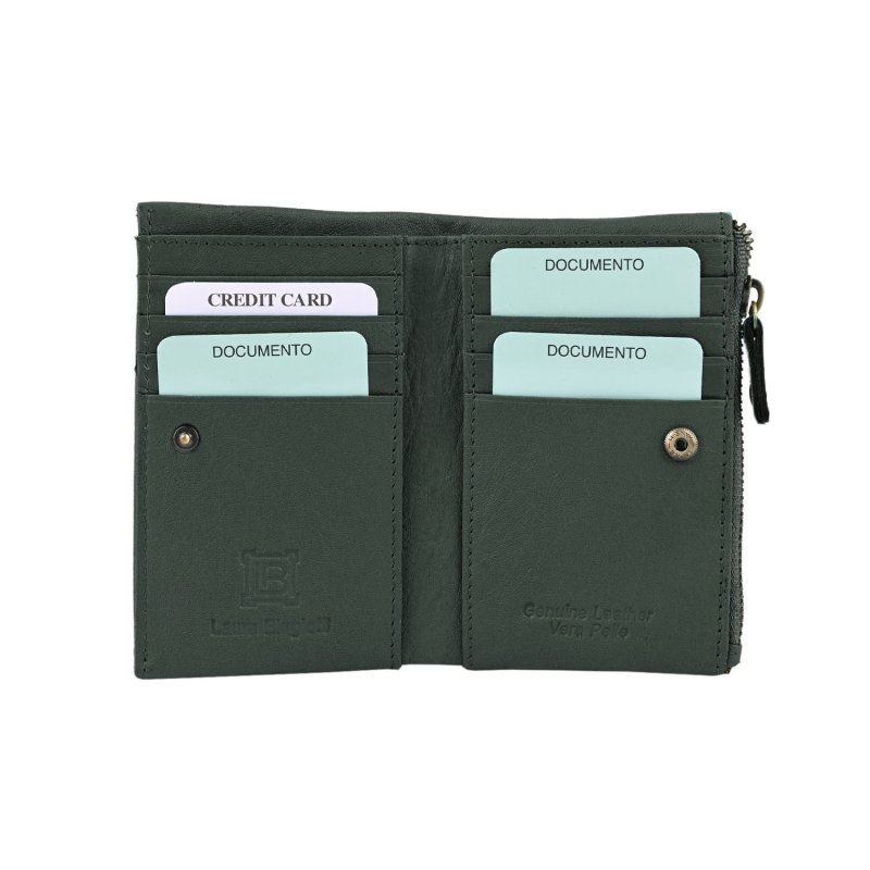 Laura Biagiotti Women's Genuine Leather Wallet, Perforated with Geometric Pattern, Small and Compact, With Box — view 42