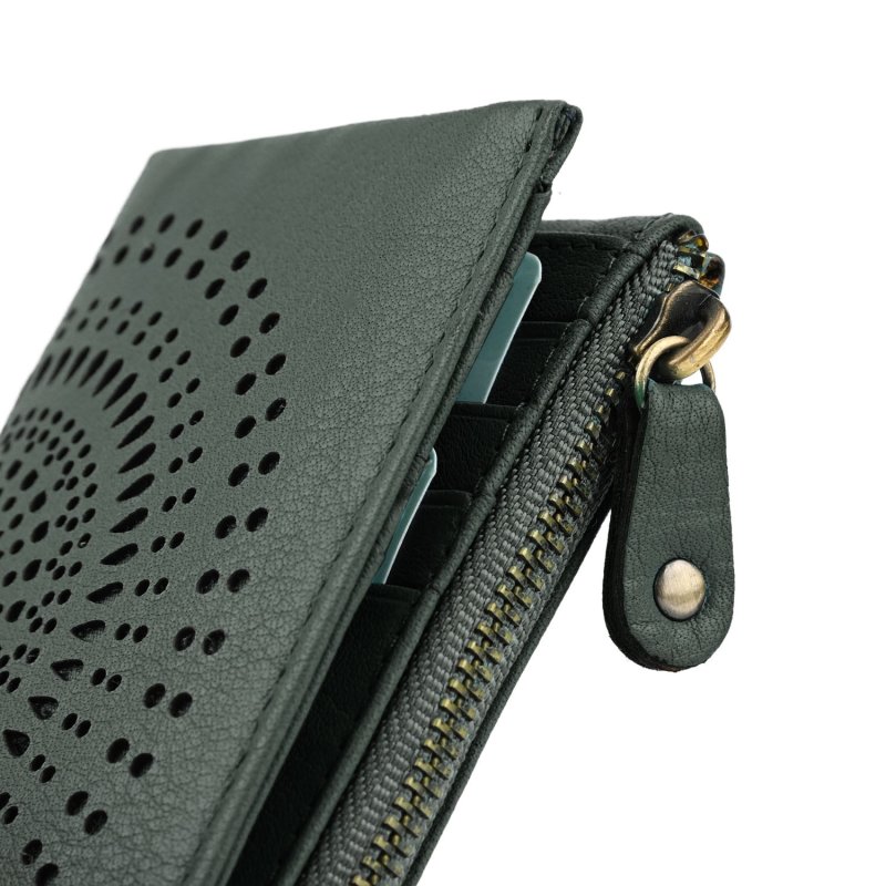 Laura Biagiotti Women's Genuine Leather Wallet, Perforated with Geometric Pattern, Small and Compact, With Box — view 45