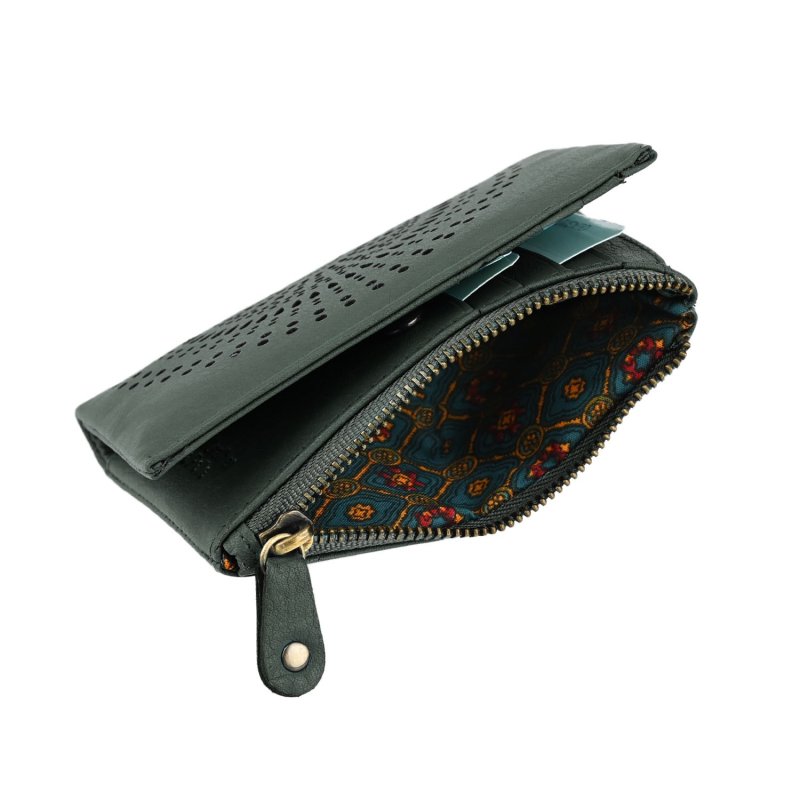 Laura Biagiotti Women's Genuine Leather Wallet, Perforated with Geometric Pattern, Small and Compact, With Box — view 43