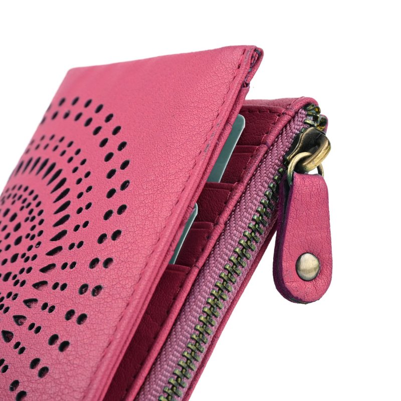 Laura Biagiotti Women's Genuine Leather Wallet, Perforated with Geometric Pattern, Small and Compact, With Box — view 53