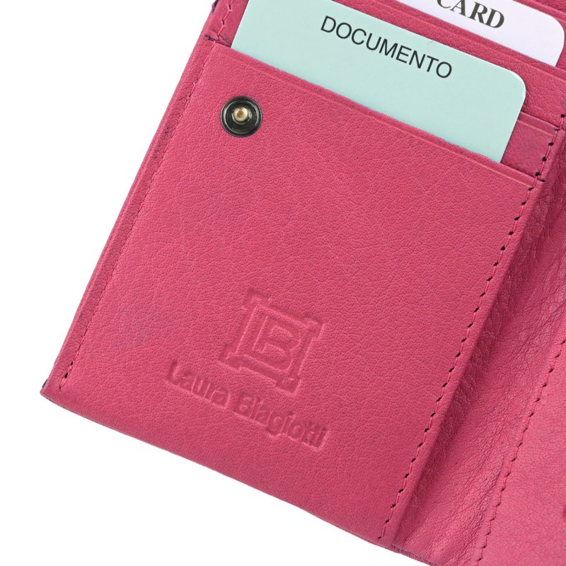 Laura Biagiotti Women's Genuine Leather Wallet, Perforated with Geometric Pattern, Small and Compact, With Box — view 54