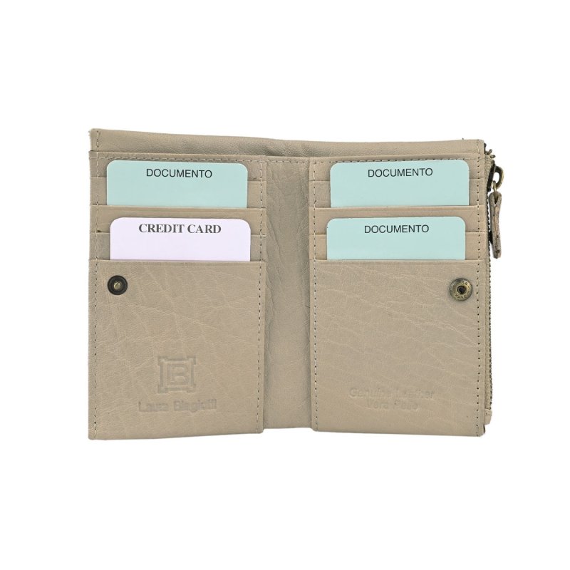 Laura Biagiotti Women's Genuine Leather Wallet, Perforated with Geometric Pattern, Small and Compact, With Box — view 66