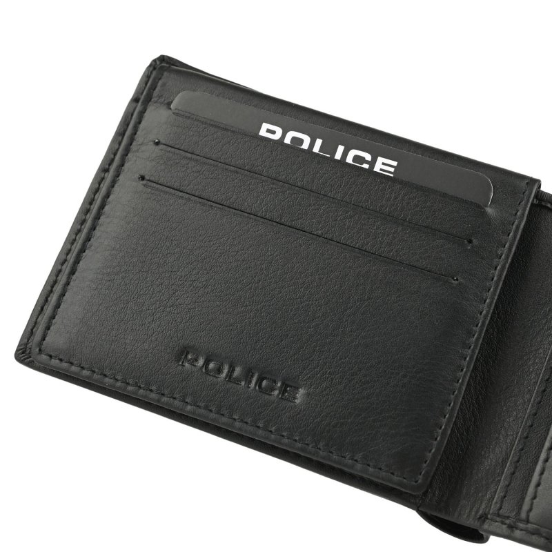 Police Coffret Cadeau Homme, Portefeuille en Cuir Véritable et Porte-clés en Métal — vue 8