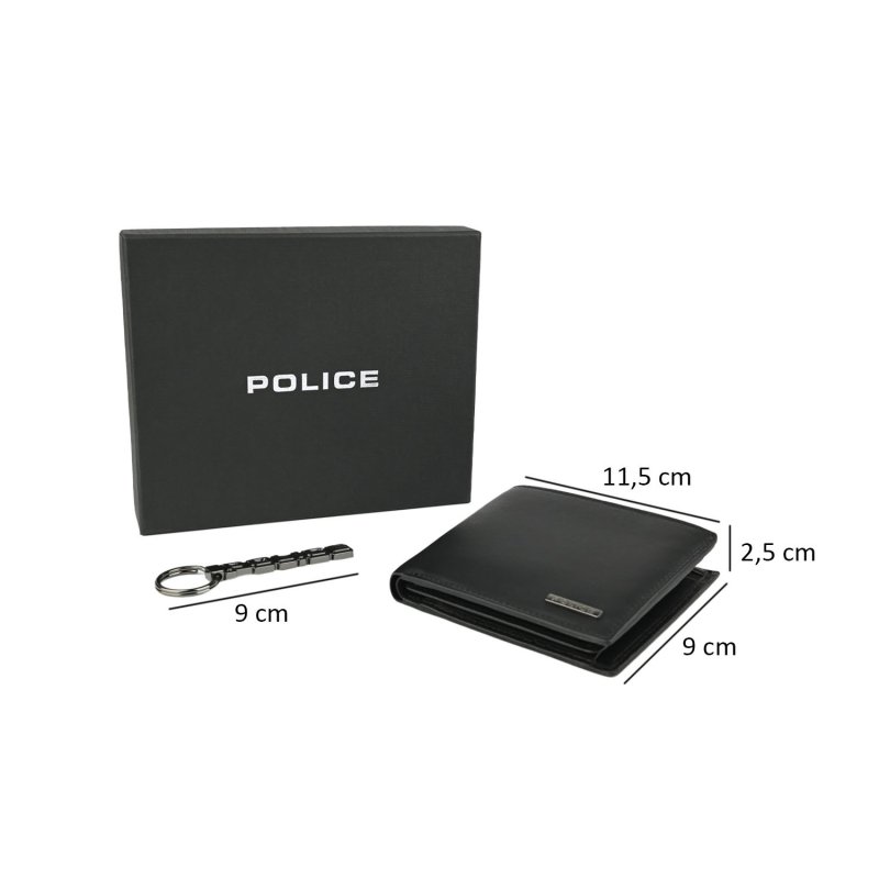 Police Men's Gift Box, Genuine Leather Wallet and Metal Keyring — view 9