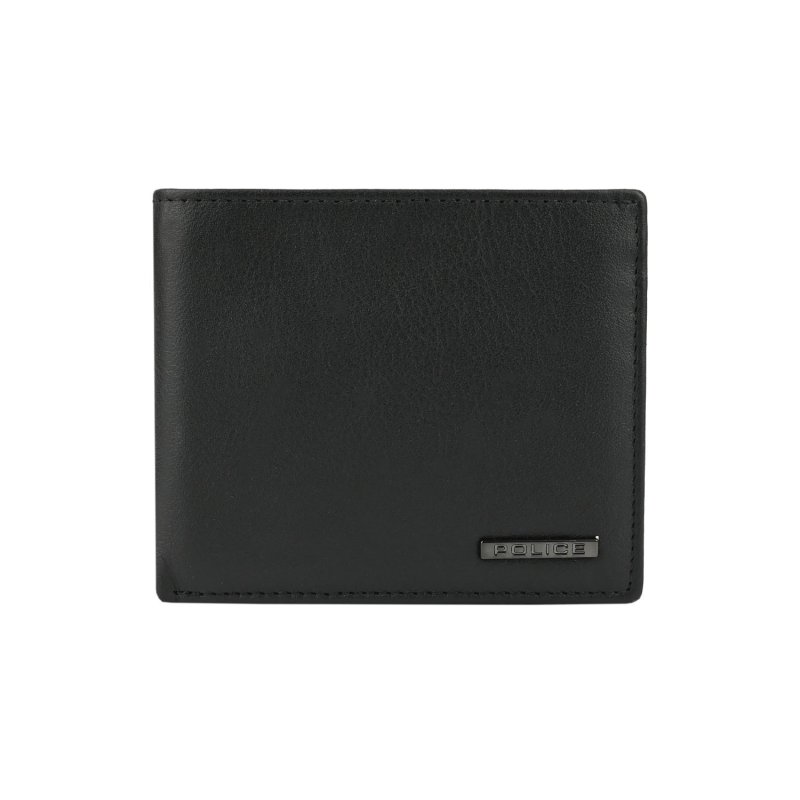 Police Coffret Cadeau Homme, Portefeuille en Cuir Véritable et Stylo à Bille — intérieur