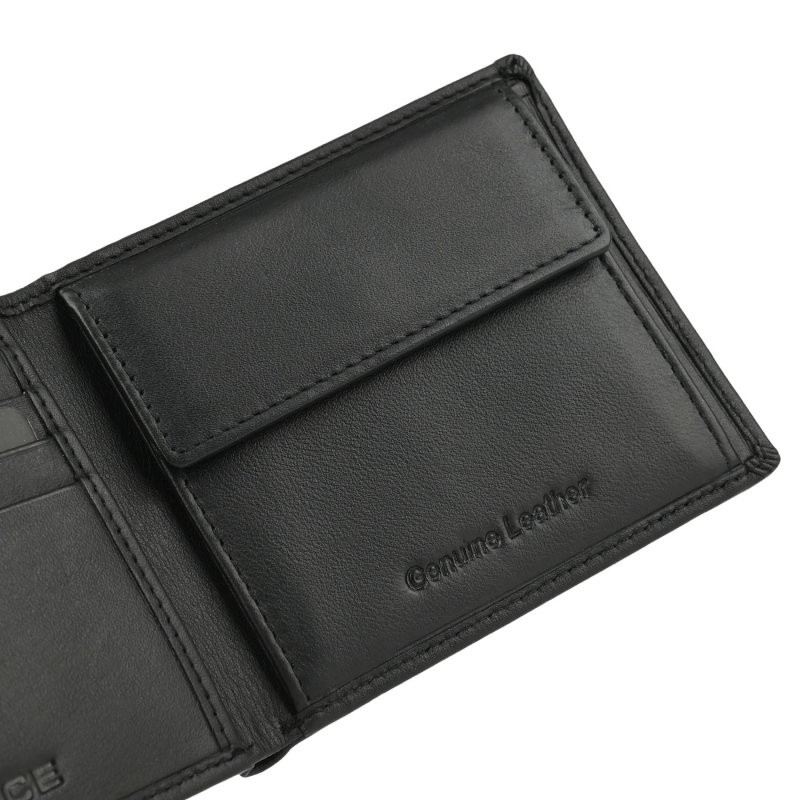 Police Men's Gift Box, Genuine Leather Wallet and Ballpoint Pen — logo detail