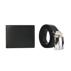 Police Coffret Cadeau Homme, Portefeuille et Ceinture Réversible, en Cuir Véritable