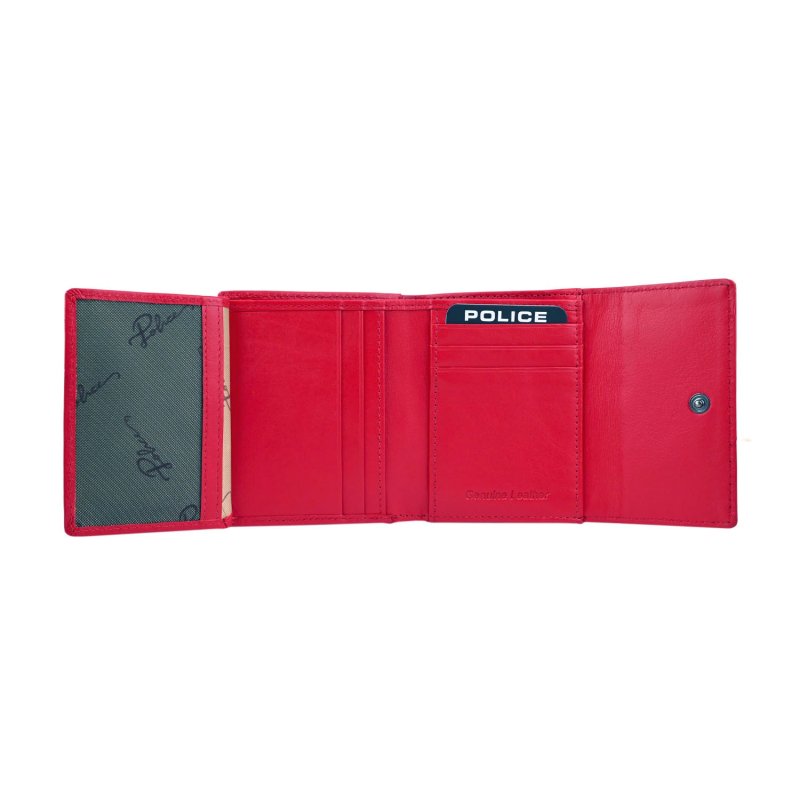 Police Women's Genuine Leather Wallet, Small and Slim, with Card Holder and Coin Pocket, with Box 59 — back view