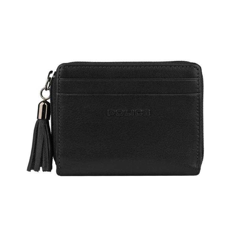 Police Portefeuille Femme en Cuir Véritable, Petit et Fin, avec Porte-cartes et Porte-monnaie, avec Boîte 61