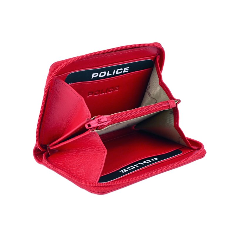 Police Cartera Mujer En Piel Auténtica, Pequeña y Fina, Con Portatarjetas y Monedero, Con Caja 61 — vista 10