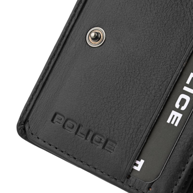 Police Women's Genuine Leather Wallet, Small and Slim, with Card Holder and Coin Pocket, with Box 62 — logo detail