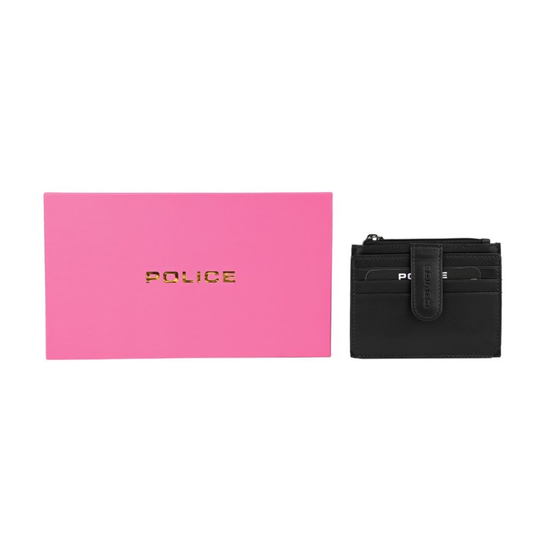 Police Cartera Mujer de Piel Auténtica, Pequeña y Fina, Con Tarjetero y Monedero, Con Caja 65 — vista 8