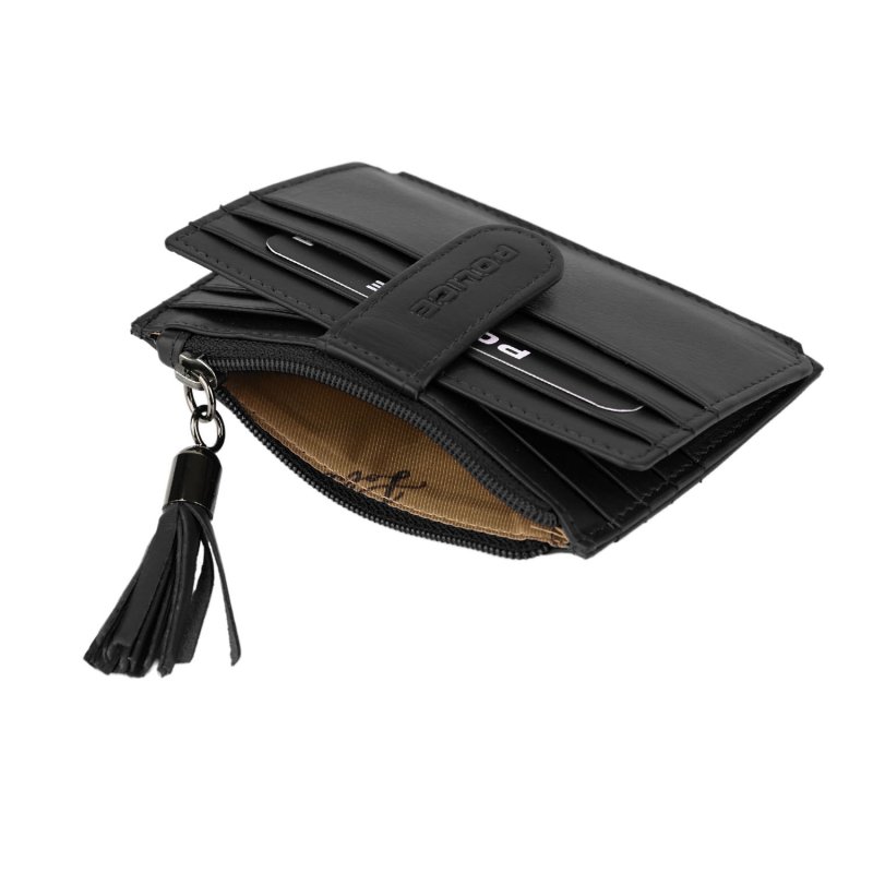 Police Women's Genuine Leather Wallet, Small and Slim, Card Holder and Coin Purse, With Box 65 — back view