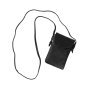 Police Shoulder Bag Phone Holder in Genuine Leather, With Adjustable Strap, Clip Closure, With Gift Box — back view