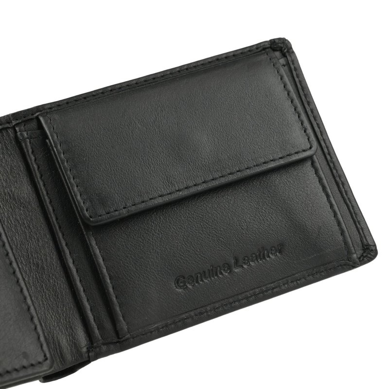 Police Herren-Brieftasche aus echtem Leder, Schlank mit Münzfach, Kartenfächern und Geschenkbox 85 — Logo-Detail