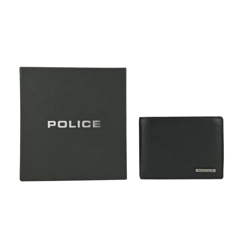 Police Herren-Brieftasche aus echtem Leder, Schlank mit Münzfach, Kartenfächern und Geschenkbox 85 — Ansicht 8