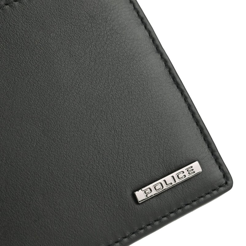 Police Men's Genuine Leather Wallet, Slim with Coin Purse, Card Holder and Gift Box 83 — inside