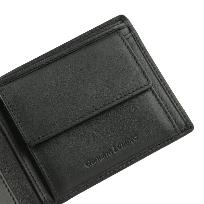 Police Men's Genuine Leather Wallet, Slim with Coin Purse, Card Holder and Gift Box 83 — logo detail