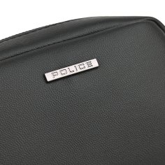 Police Mini Clutch for Men and Women in Faux Leather, Travel Beauty Case, Soft Pouch — front view 2