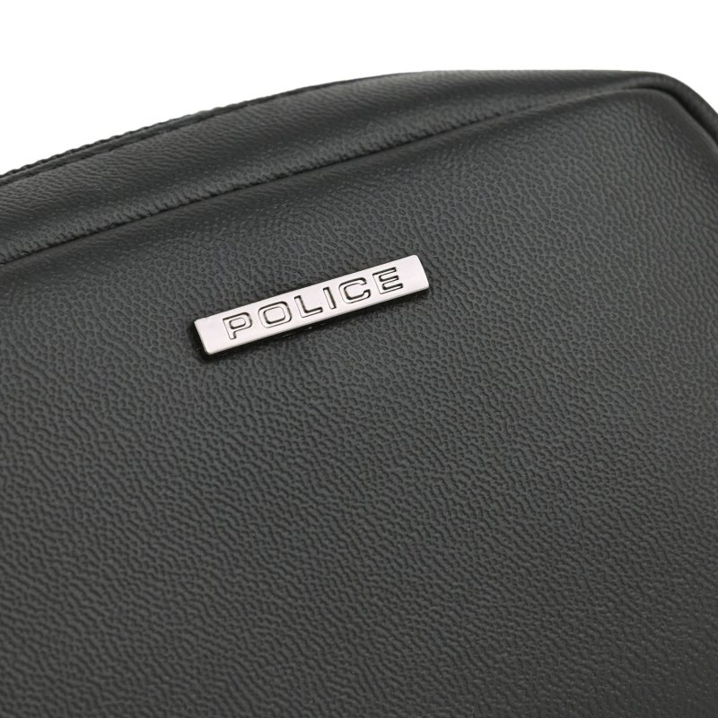 Police Pochette Mini de Mano para Hombre y Mujer en Piel Sintética, Neceser de Viaje, Bolsa Blanda