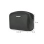 Police Mini Clutch for Men and Women in Faux Leather, Travel Beauty Case, Soft Pouch — back view
