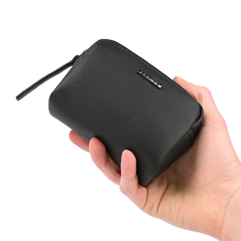 Police Mini Clutch for Men and Women in Faux Leather, Travel Beauty Case, Soft Pouch — view 8