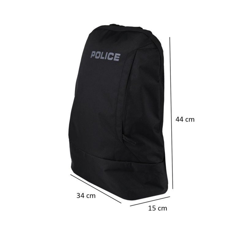 Police Men's Laptop Backpack, for Laptops up to 17'', Ideal for Work, Travel, School, Roomy and Resistant 60 — logo detail