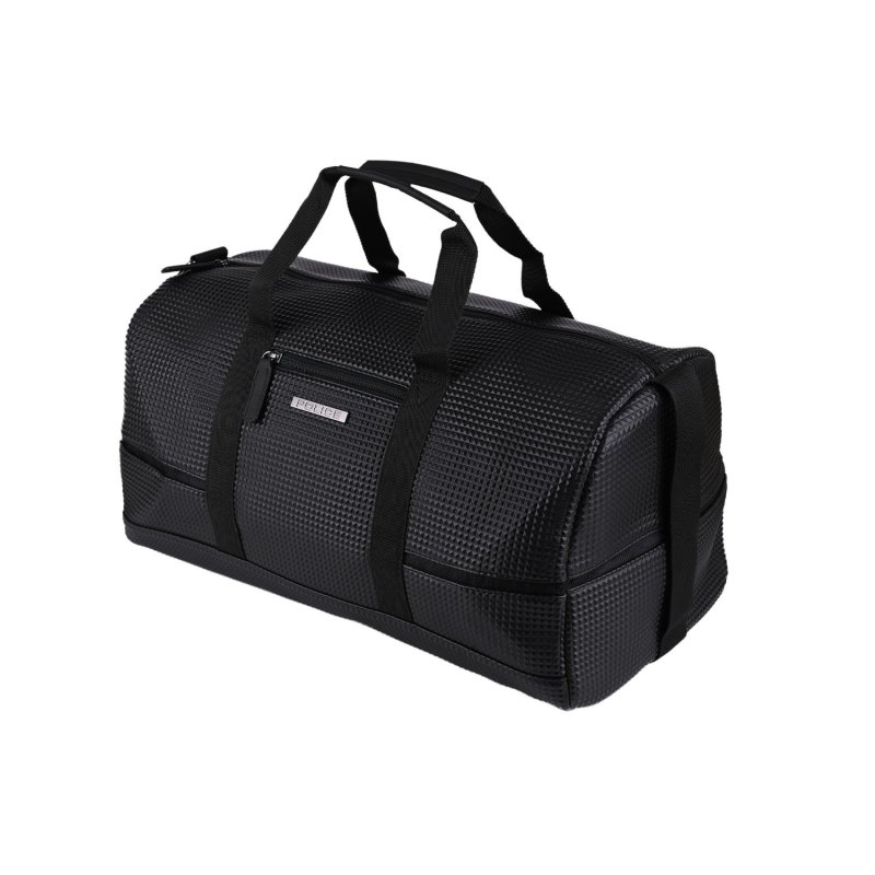 Police Bolsa de Viaje de Polipiel para Hombre y Mujer, Bolsa de Trabajo, Gimnasio, Fin de Semana, Duffle Bag Negro