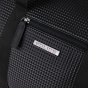 Police Travel Duffle Bag in Faux Leather for Men and Women, Work Bag, Gym, Weekend, Black — back view