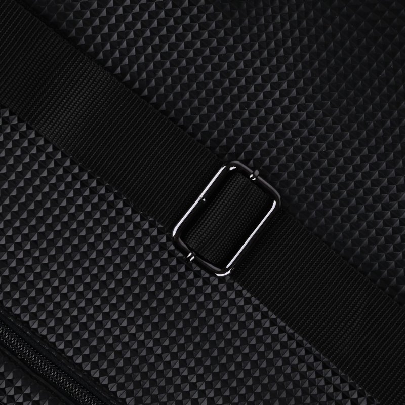 Police Travel Duffle Bag in Faux Leather for Men and Women, Work Bag, Gym, Weekend, Black — view 8