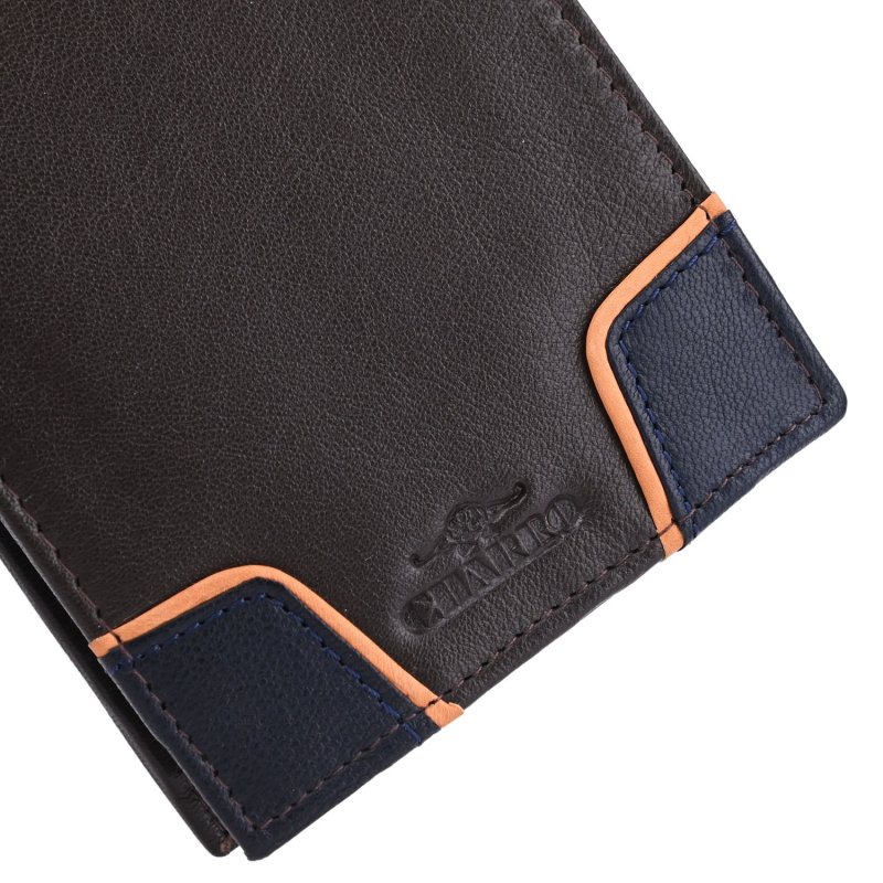 CHARRO Portefeuille Homme en Cuir Véritable, Classique avec Porte-Monnaie, Boîte Cadeau — vue 16