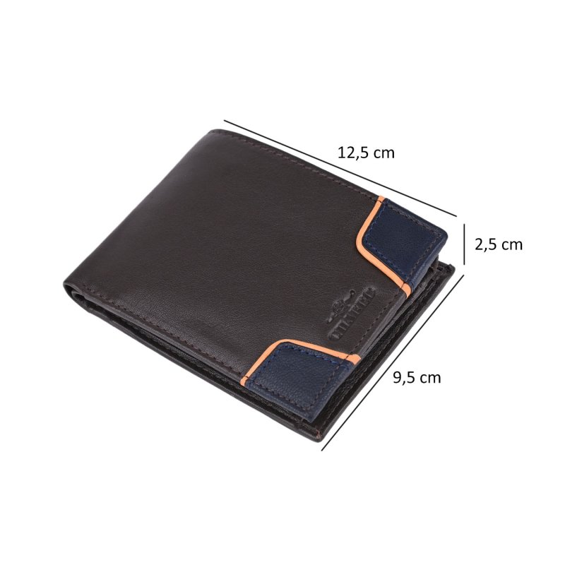 CHARRO Herren-Brieftasche aus echtem Leder, Klassisch mit Münzfach, Geschenkbox — Ansicht 17