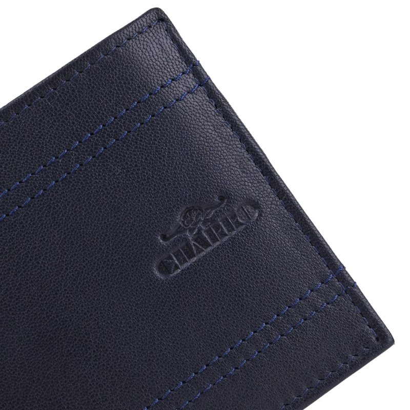 CHARRO Herren-Brieftasche aus echtem Leder, Klassisch mit Münzfach, Geschenkbox — Innenansicht