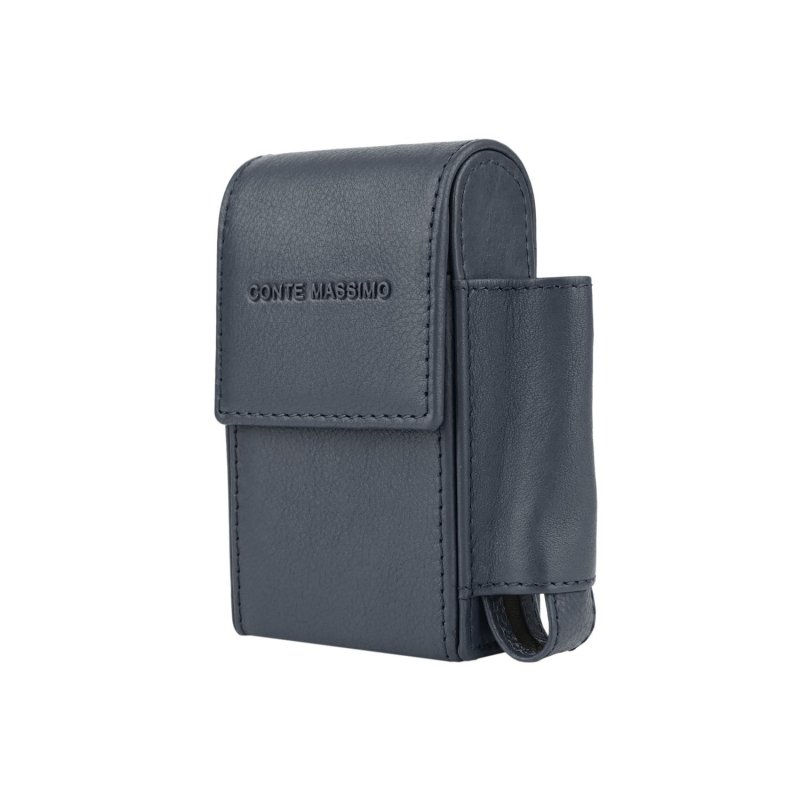 Conte Massimo Cigarette Case in Genuine Leather, With Lighter Holder, For Men and Women, Holds Pack and Lighter — view 9