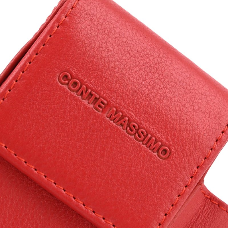 Conte Massimo Zigarettenetui aus Echtem Leder, mit Feuerzeughalter, für Herren und Damen — Ansicht 18
