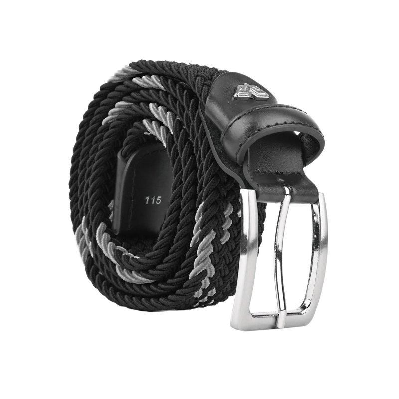 Armata di Mare Geflochtener Elastik-Gürtel, Herren Damen, Mit Einsätzen aus Echtleder, Geschenkbox