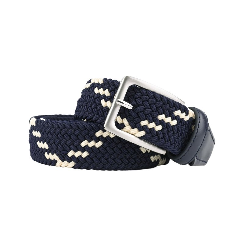 Armata di Mare Elastic Woven Belt, Men Women, With Genuine Leather Inserts, Gift Box — view 8