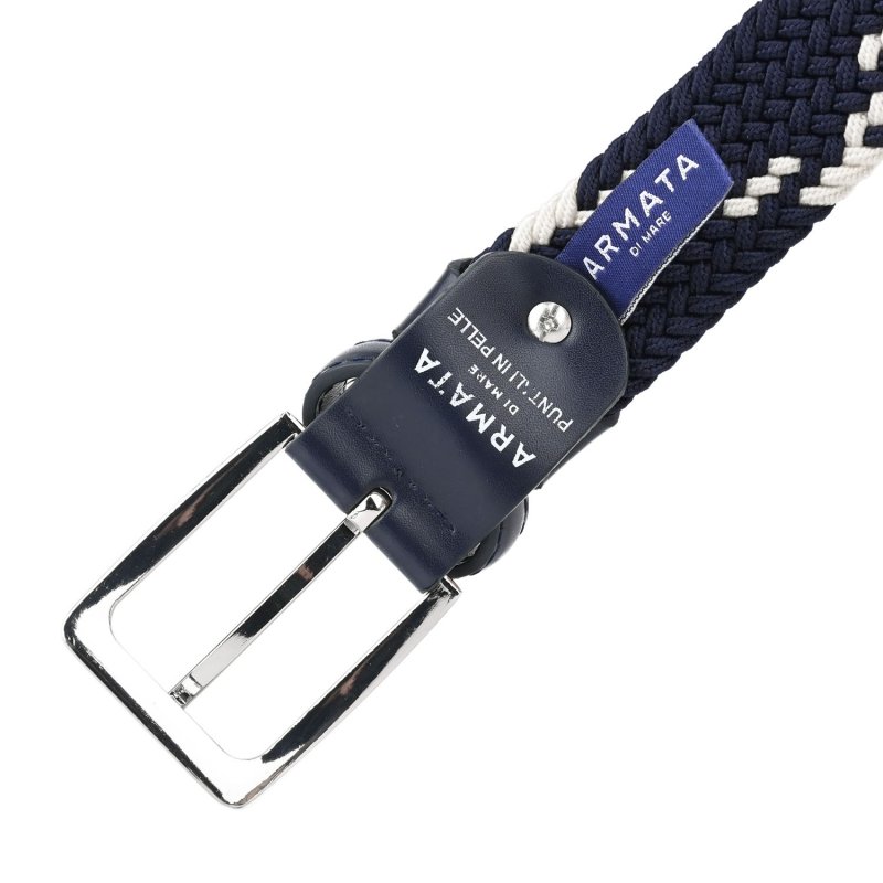 Armata di Mare Elastic Woven Belt, Men Women, With Genuine Leather Inserts, Gift Box — view 16