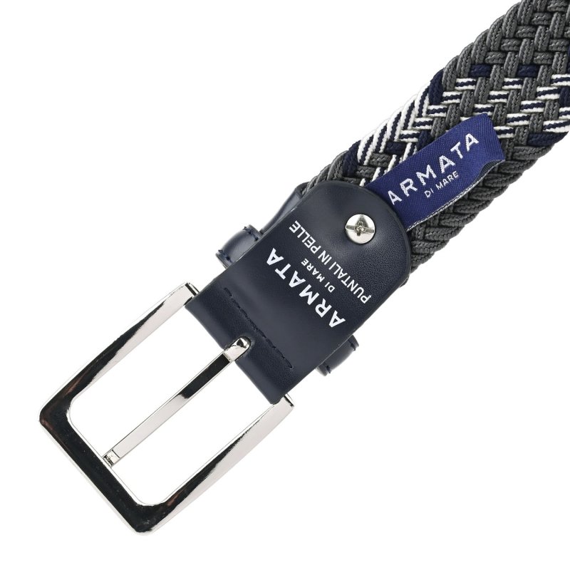Armata di Mare Elastic Woven Belt, Men Women, With Genuine Leather Inserts, Gift Box — view 22