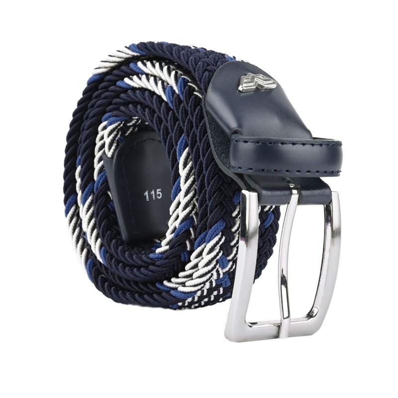 Armata di Mare Elastic Woven Belt, Men Women, With Genuine Leather Inserts, Gift Box — view 37