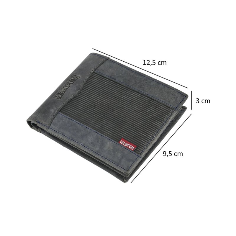 Wampum Herren-Brieftasche aus echtem Leder, Klassisch mit Münzfach, mit Box — Ansicht 15