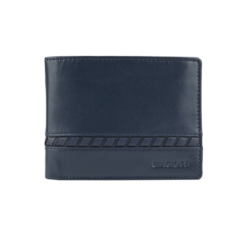 BIAGIOTTI Men's Genuine Leather Wallet with Coin Pocket, Gift Box