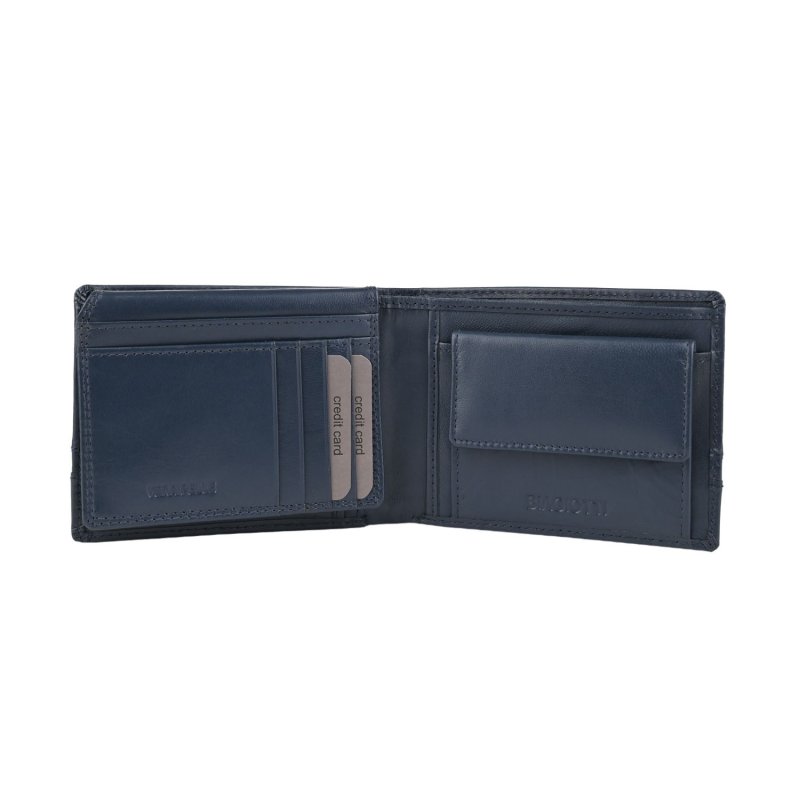 BIAGIOTTI HOMME, Portefeuille Homme en Cuir Véritable, avec Porte-Monnaie et Boîte Cadeau — vue de face