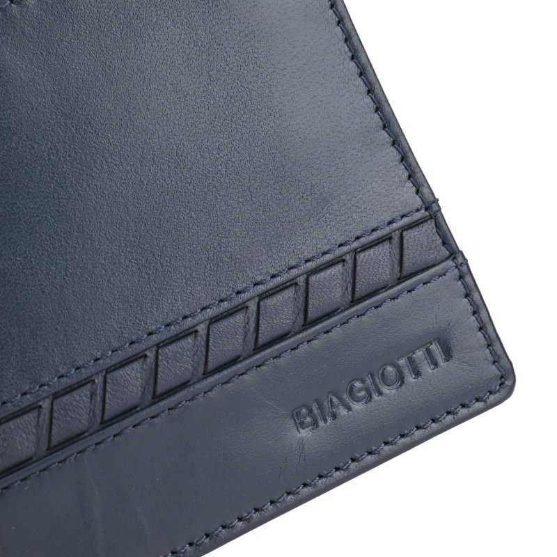 BIAGIOTTI HOMBRE, Cartera de Hombre en Piel Auténtica, con Monedero y Caja de Regalo — detalle