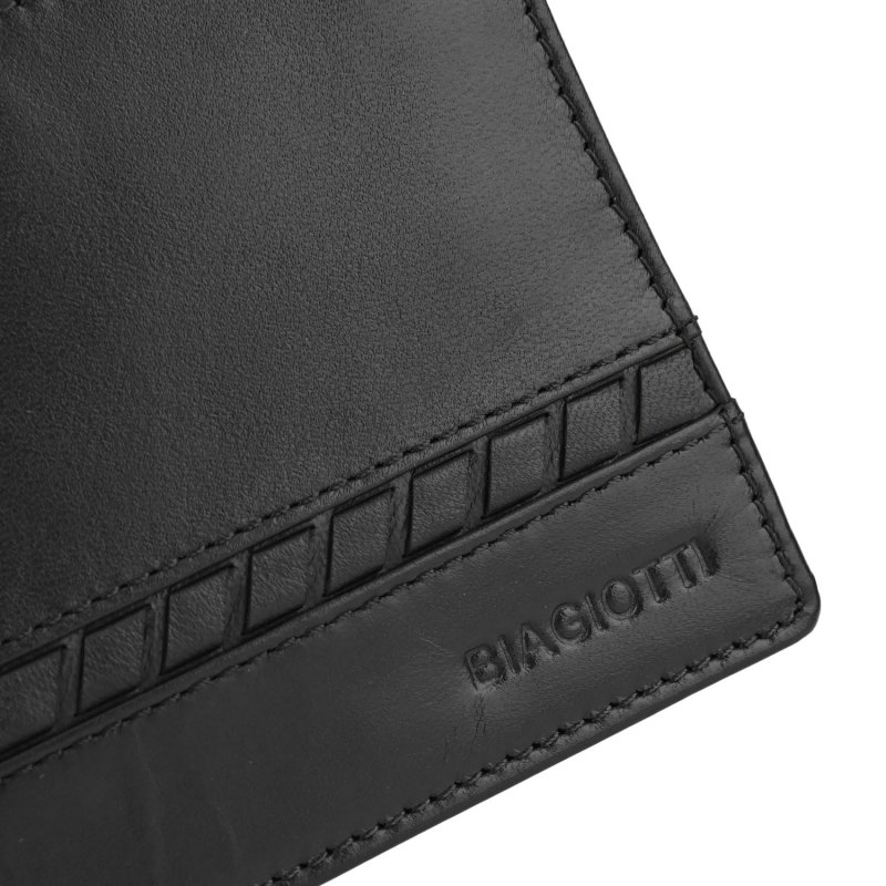 BIAGIOTTI HERREN, Herren-Brieftasche aus echtem Leder, mit Münzfach und Geschenkbox — Ansicht 11