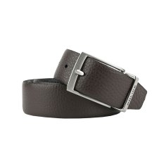 Police Cinturón Reversible Hombre en Piel Auténtica, Made in Italy, alto 3,5cm, Sin Costuras, Regulable y Acortable 2