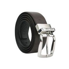 Police Men's Reversible Belt In Genuine Leather, Made in Italy, 3.5 cm High, Seamless, Adjustable And Shortenable