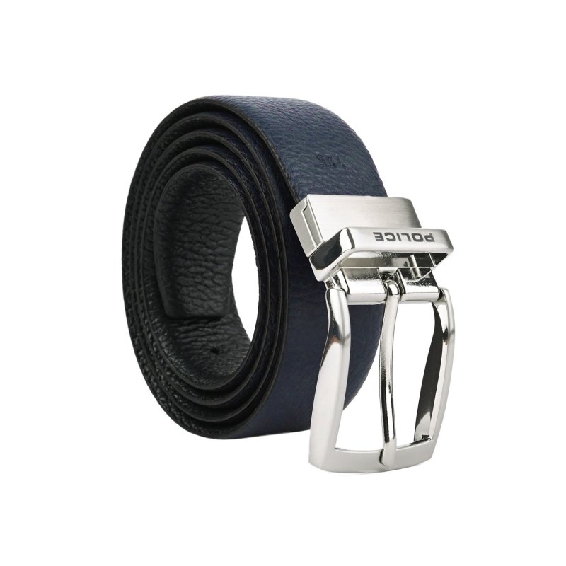 Police Men's Reversible Belt In Genuine Leather, Made in Italy, 3.5 cm High, Seamless, Adjustable And Shortenable — view 7